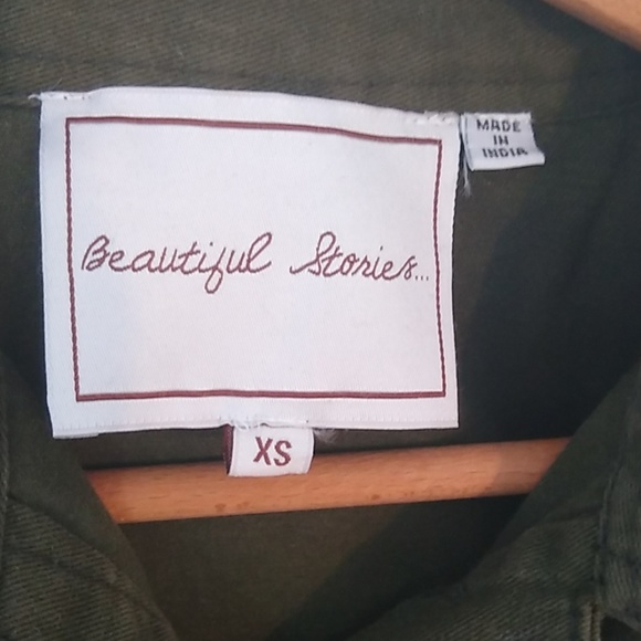 Anthropologie green Aztec print jacket EUC size XS - Picture 3 of 4